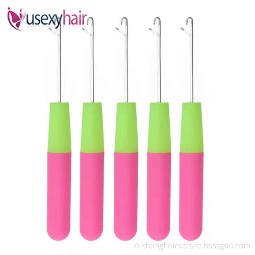 Professional Crochet Braids Hook Needle Dreadlock Knitting Crochet 16CM Pulling Plastic Handle Needle